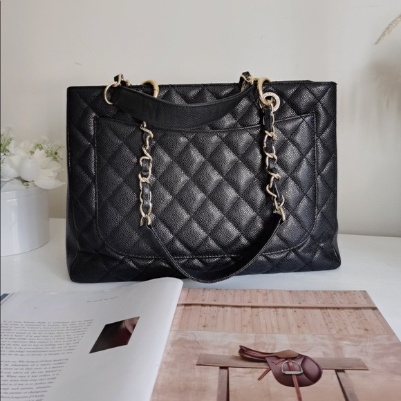 Chanel GST Caviar Tote Gold Chain Bag - Picture 9 of 11